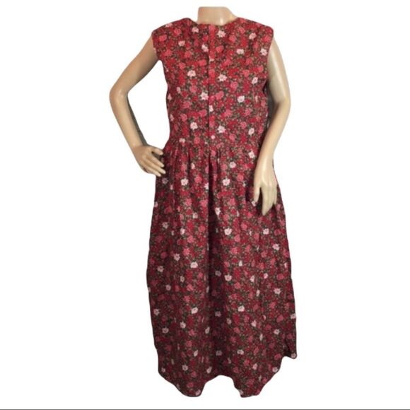 Vintage Handmade Holiday Poinsettia Smock … - Picture 1 of 10